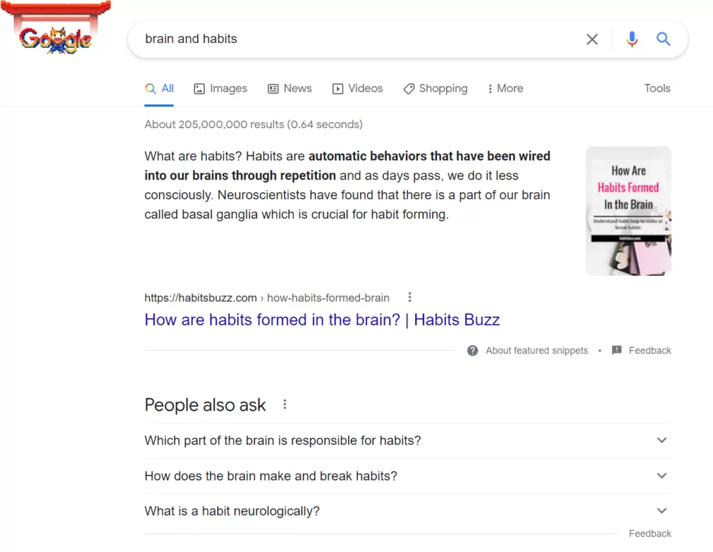 google search: brain and habits